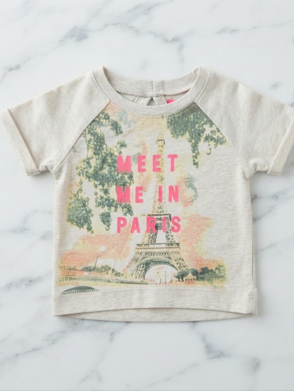 OshKosh B'gosh 6M Beige Paris Graphic Tee